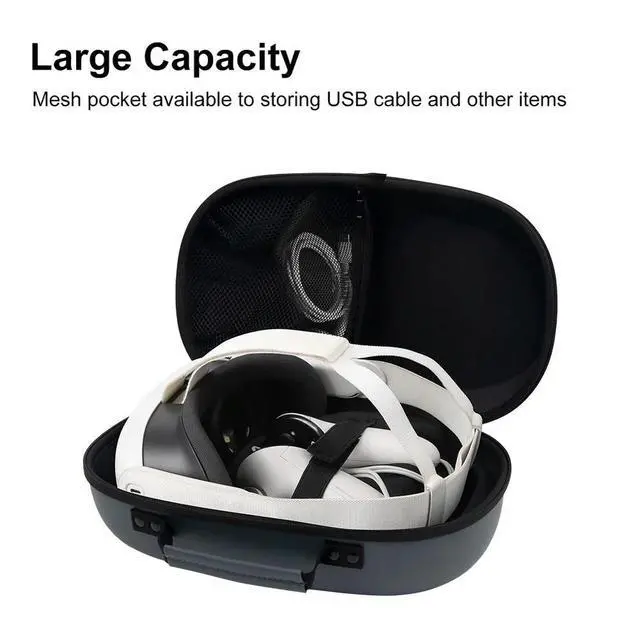 Alt view image 2 of 4 - Carrying Case Lens Protective Cover Shockproof Hard Carry Bag Anti-Scratch Waterproof for Quest 3 VR Headset Controller