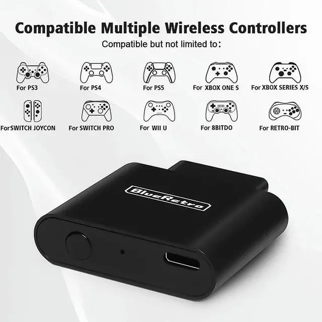 Alt view image 4 of 4 - Bluetooth-compaitble Wireless Game Controllers Adapter for PS3/PS4/PS5 8bitdo Switch Xbox