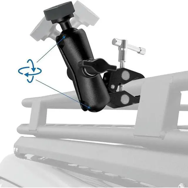 Alt view image 2 of 4 - For Starlink Mini Clamp Bracket Kit Adjustable Pole Mount Roof Mount for RV Ladders Roof Rack Balcony