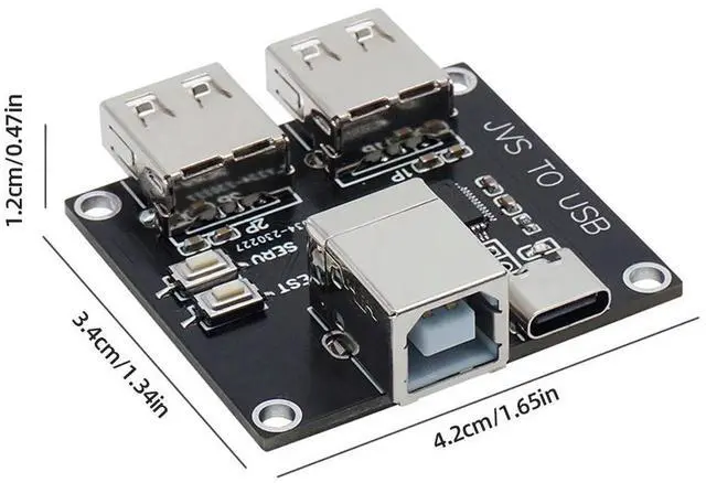 Alt view image 4 of 4 - JVS To USB Gamepad Connector Customize Button Layout Game Controller Converter Dual Joystick Mode for JVS Based System