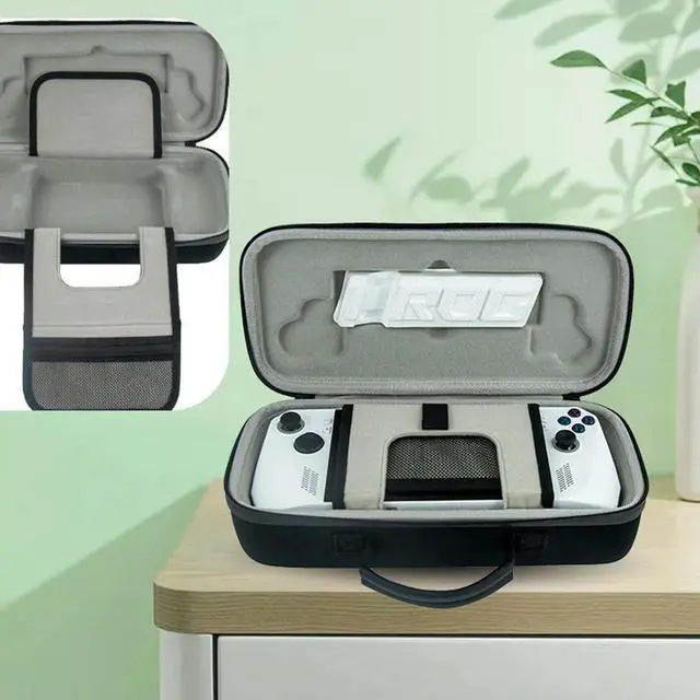 Alt view image 2 of 4 - EVA Handheld Game Console Bag Waterproof Game Console Protection Bag Anti-Drop Shockproof with Inner Partition for Rog Ally