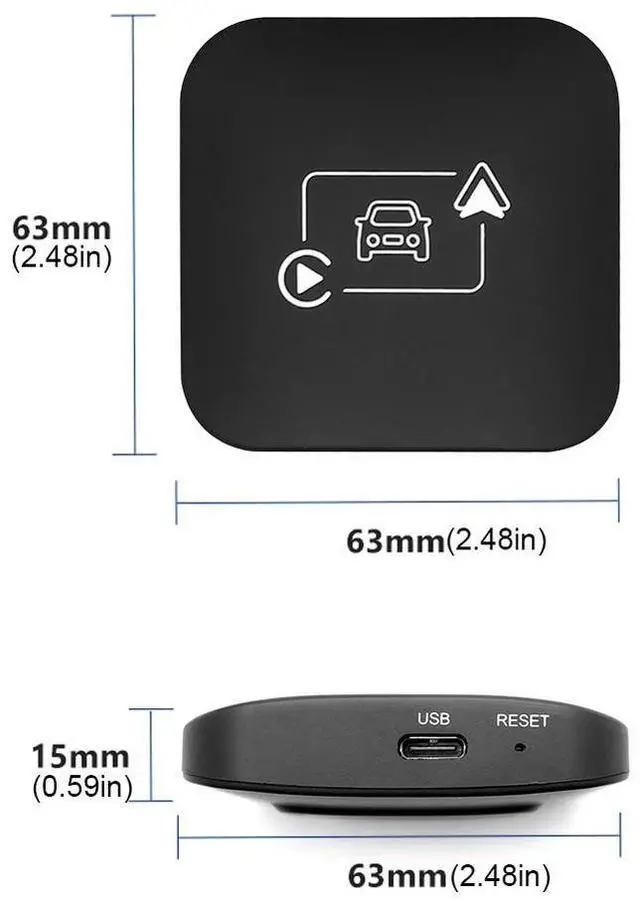 Alt view image 4 of 7 - Wireless CarPlay Android Auto Mini AI Box Android 11+ System Mini Box Dongle BT for Factory Wired CarPlay Android Auto Cars