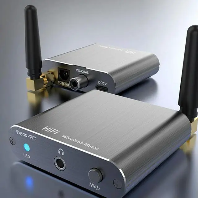 Alt view image 4 of 4 - Converter Adapter with 3.5mm Aux Audio Receiver Transmitter Toslink/Coaxial Output Bluetooth-compatible for Projector Amplifier