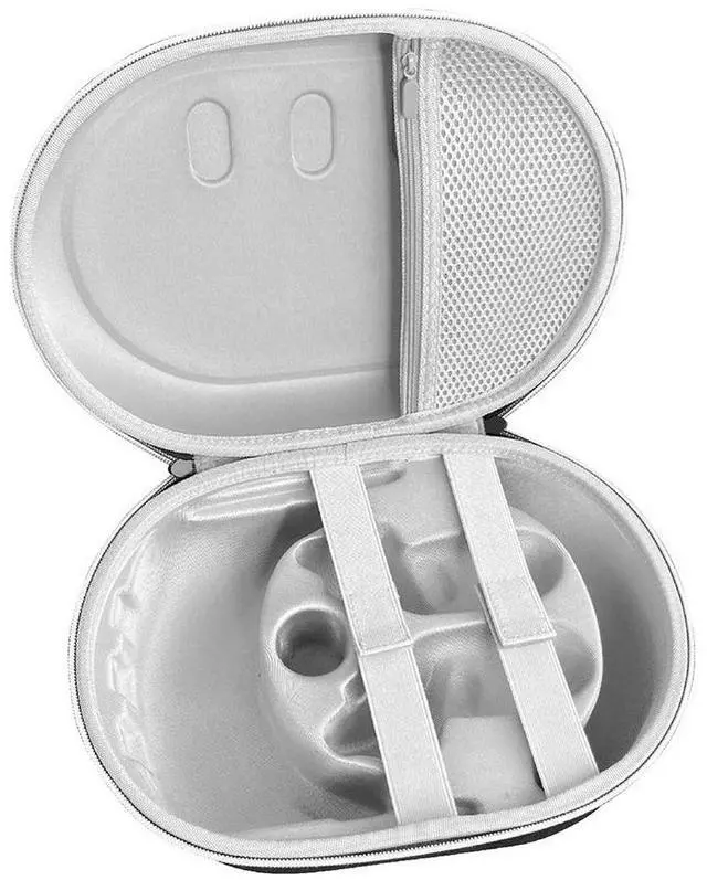 Alt view image 4 of 4 - EVA Carrying Case Bag Portable Travel Bag Shockproof VR Headset Bag Anti-Scratch Double Zipper for Quest 3