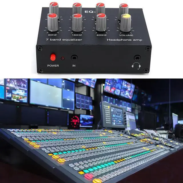 Alt view image 2 of 4 - 7 Band Equalizer 3.5mm Jack Dual Channel Audio Headset Amplifier 12dB High Bass Adjustment for Mobile Phone Game Console