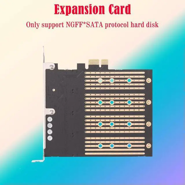 Alt view image 4 of 4 - SA3034M NVME M.2 to PCI-E 1x Extender Card for M-Key NVME/B-Key SATA Computer Riser Card for /Linux