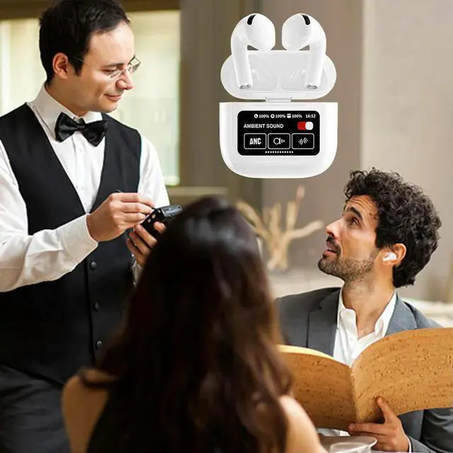 Alt view image 2 of 4 - 144 Languages ligent Translate Earbuds ANC Noise Cancelling AI Translator Device Voice Translator for Travel Business