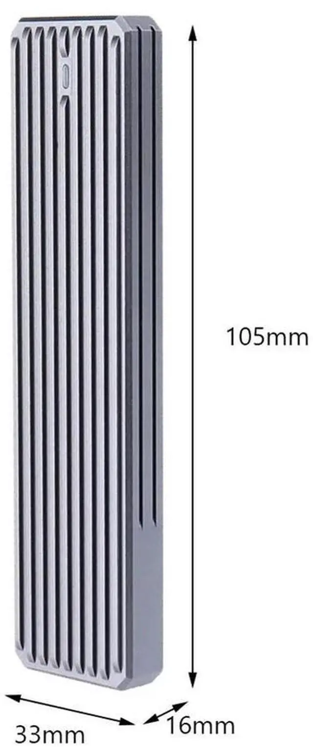 Alt view image 4 of 4 - M.2 NGFF/SATA USB Case 1000MB/s External Solid State Drive Enclosure Portable SSD Case for 2230/2242/2260/2280 22110