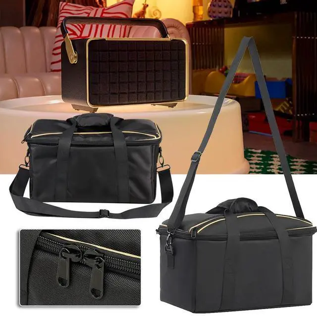 Alt view image 2 of 4 - Carrying Case Bag Shockproof Travel Case Anti-Drop Waterproof Adjustable Shoulder Strap for JBL Authentics 300 Speaker/Cable