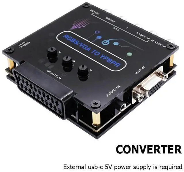Alt view image 3 of 4 - RGBS To Color Difference Component Converter Game Console RGBS VGA SCART TO YPBPR Color Difference Converter Video Adapter