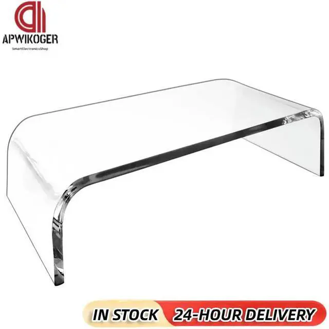Main image of Acrylic Monitor Stand Computer Stand Desk Clear Computer Monitor Stand for Home Office Printer TV Screen Keyboard