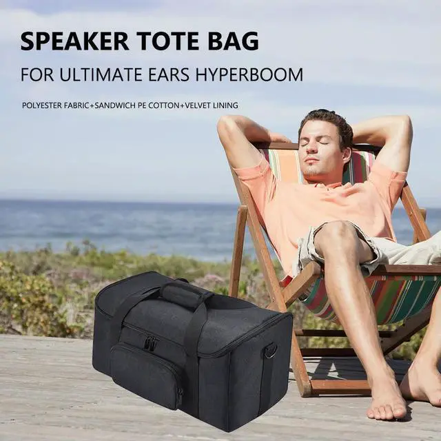 Alt view image 2 of 4 - Portable Speaker Carrying Case Bag Heavy-Duty Bluetooth-compatible Speaker Case with Protective Pads for  Ears Hyperboom