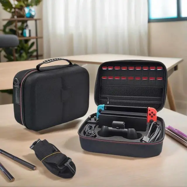 Alt view image 3 of 4 - For NS2 Game Console Travel Case Handle & Shoulder Strap Hard Shell Box Console Carrying Shoulder Bag Outdoor Handbag