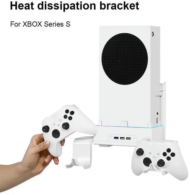 Alt view image 2 of 4 - Dock Mount Supporter Cooling Base Game Handle Rack Radiator Base Holder 7 Lighting Modes for XBOX Series S