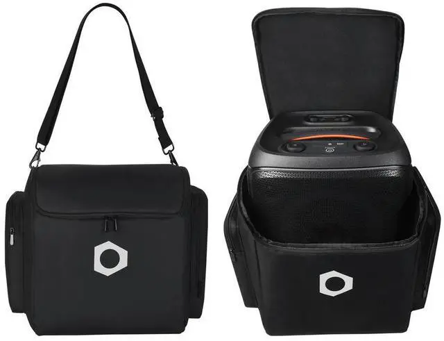 Main image of Outdoor Travel Case with Microphone Pockets Speaker Carry Case Multi Pocket Portable Protective Case for JBL PartyBox Encore 2