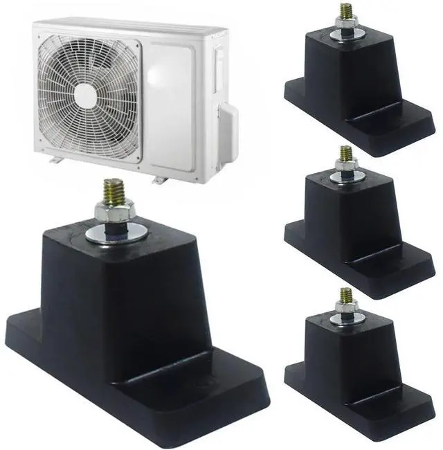 Alt view image 2 of 4 - 4 Pcs Shock Absorbing Pads Bracket Air Conditioner Accessories Rubber Mounts Vibration Mounts