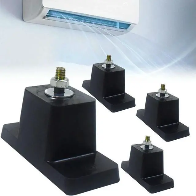 Alt view image 3 of 4 - 4 Pcs Shock Absorbing Pads Bracket Air Conditioner Accessories Rubber Mounts Vibration Mounts