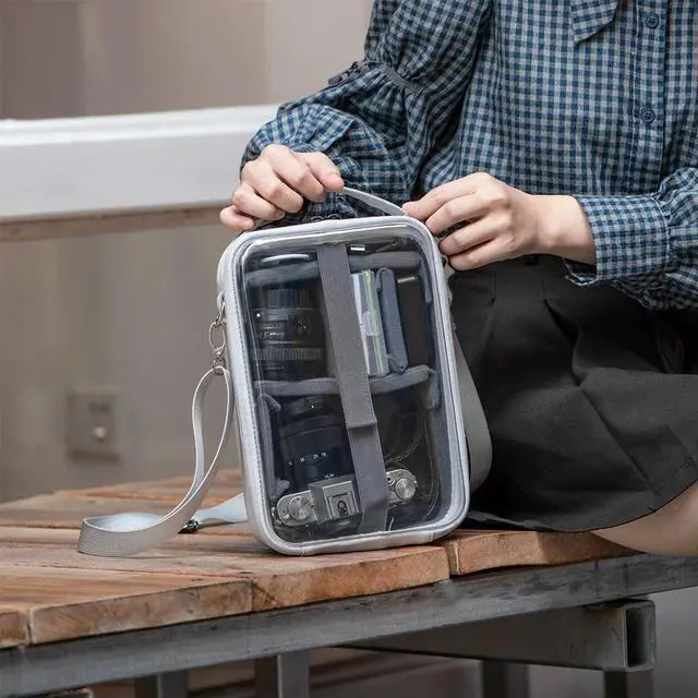 Alt view image 3 of 4 - Visible Camera Bag Camera Photo Bag Case Splashproof Multi-functional Camera Shoulder Bag Anti-Scratch for Action Camera Series