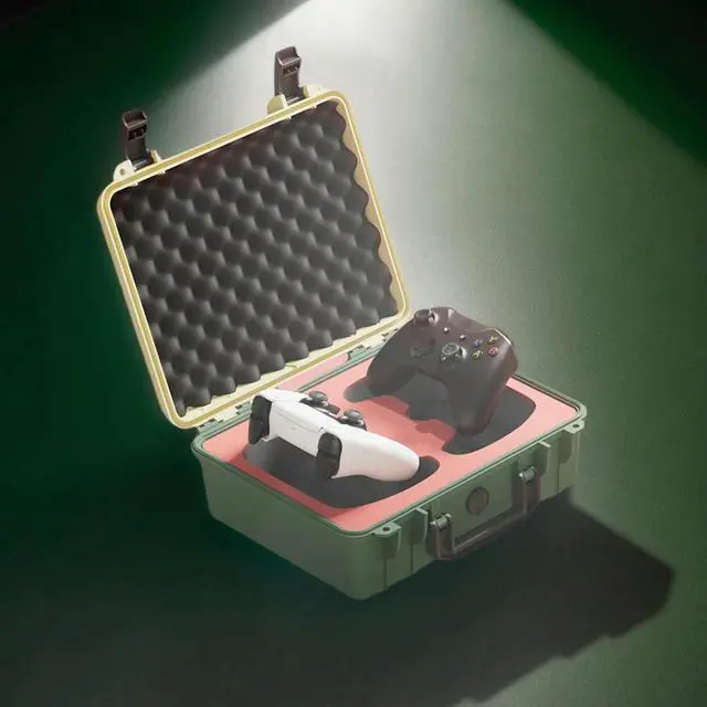 Alt view image 2 of 4 - Hard Shell Carrying Case Waterproof Box Controller Case for PS5/PS4/Xbox/Switch Pro Controllers
