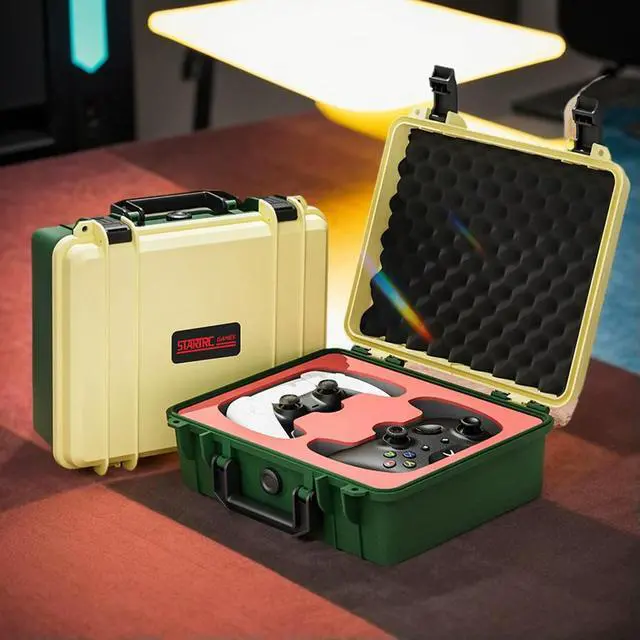 Alt view image 3 of 4 - Hard Shell Carrying Case Waterproof Box Controller Case for PS5/PS4/Xbox/Switch Pro Controllers