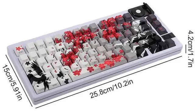 Alt view image 4 of 4 - 129 Key Raven Sakura Keycap Set Dye Sub Keycaps PBT Keycaps Customized Keycaps Anime Keycaps Mechanical Keyboard Accessories