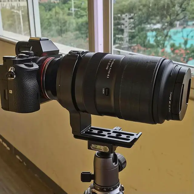 Alt view image 2 of 4 - Lens Collar Tripod Mount Ring with Arca Quick Release Plate Tripod Collar 1/4 & 3/8inch Screw Hole for E-Mount Lens