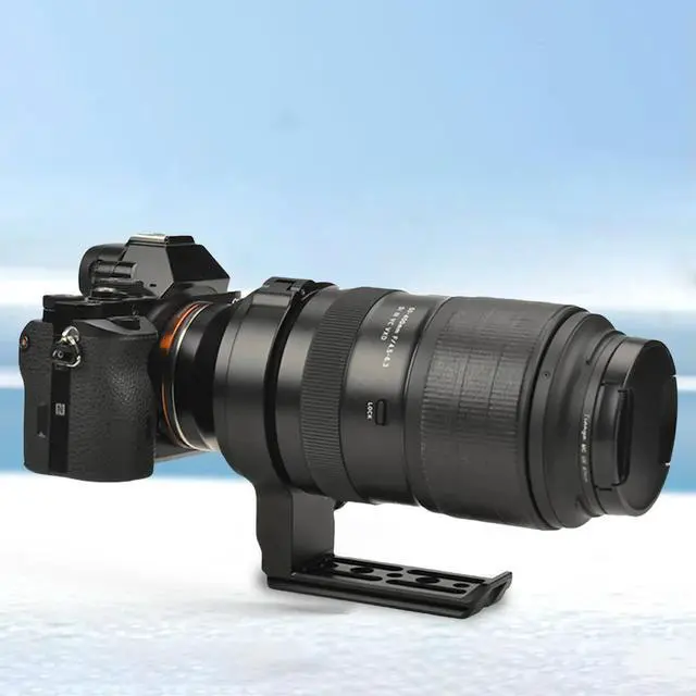 Alt view image 3 of 4 - Lens Collar Tripod Mount Ring with Arca Quick Release Plate Tripod Collar 1/4 & 3/8inch Screw Hole for E-Mount Lens