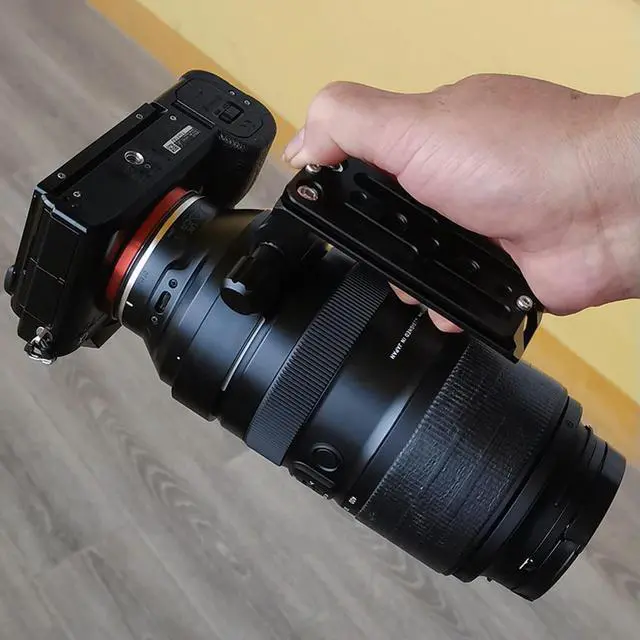 Alt view image 4 of 4 - Lens Collar Tripod Mount Ring with Arca Quick Release Plate Tripod Collar 1/4 & 3/8inch Screw Hole for E-Mount Lens