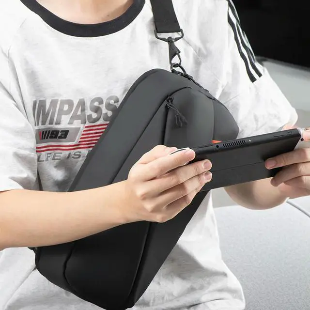 Alt view image 2 of 4 - Carrying Case with Pockets Protective Shoulder Bag Crossbody Shoulder Chest Pouch for Steam Deck/Steam Deck OLED/ROG Ally X