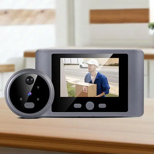 Alt view image 3 of 4 - Wireless Peephole Video Doorbells PIR Motion Detector Door Eye Camera 90° Wide Angle 2.8inch LCD Screen Home Security