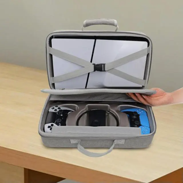 Alt view image 2 of 4 - Hard Shell Carrying Case Travel Case for PS5 Slim for PS5 Slim Console Controllers and Other for 5 Slim Console