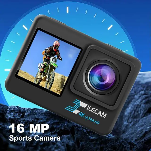 Alt view image 3 of 4 - 4K UHD 2.0 Inch IPS Screen Outdoor Sport Cam Anti-Shake Action Camera 1080P 30FPS Bicycle Video Recording Camera 120 Wide Angle