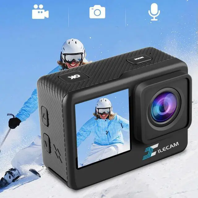Alt view image 4 of 4 - 4K UHD 2.0 Inch IPS Screen Outdoor Sport Cam Anti-Shake Action Camera 1080P 30FPS Bicycle Video Recording Camera 120 Wide Angle