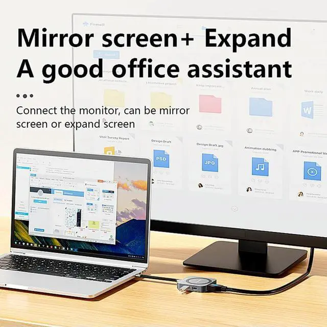 Alt view image 3 of 4 - 8 in 1 USB C Hub with M.2 NVMe/SATA SSD Enclosure SD Docking Station 4K 60Hz HDMI-Compatible Aluminum Alloy USB-C 3.2&USB-A 3.2