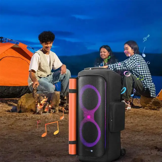 Alt view image 2 of 4 - Party Speaker Dust Cover Waterproof Padded Speaker Protective Cover Nylon Double-Sided Speaker Bag for JBL Party Box 710