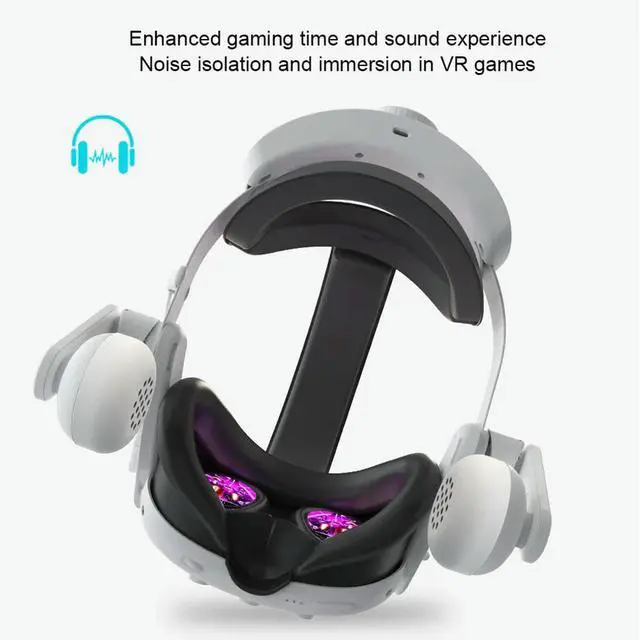 Alt view image 4 of 4 - Headphones Head Strap Comfortable Adjustable VR Replacement Elite Head Strap Reduce Pressure for Quest 3 VR Glasses