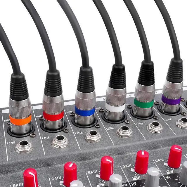 Alt view image 3 of 4 - 10 Pack XLR Cable 1.5M Male To Female 3 Pins Balanced Shielded XLR Microphone Cable for Audio Mixer Speaker System Radio Station