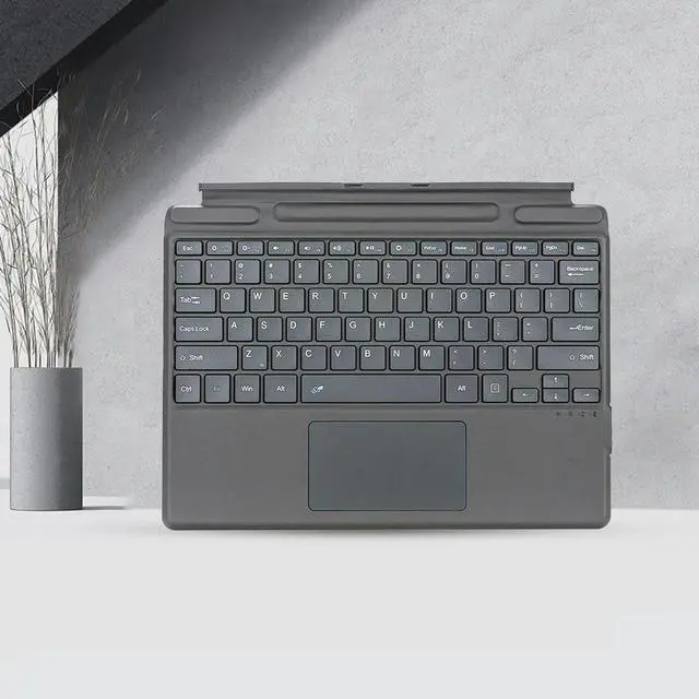 Alt view image 2 of 4 - 3 Light Modes Bluetooth-compatible 5.0 Keyboard Tablet Keyboard 10m Operating Distance Magnetic Keyboard for Surface Pro8/X/Pro9