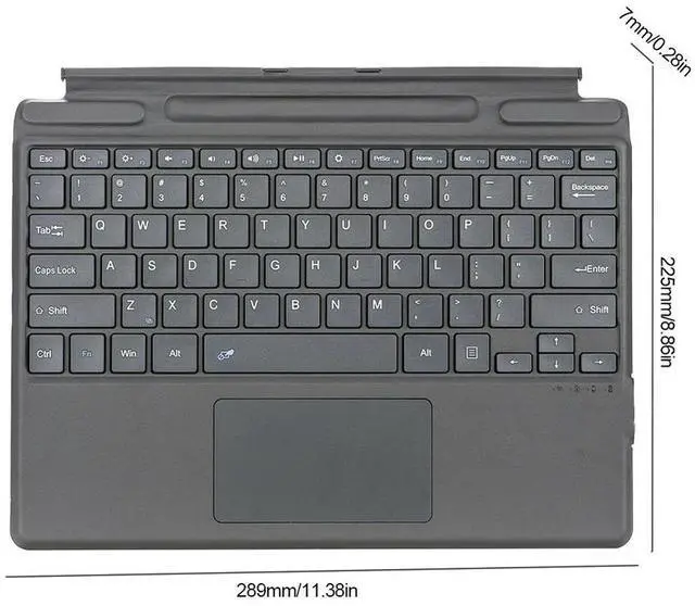 Alt view image 4 of 4 - 3 Light Modes Bluetooth-compatible 5.0 Keyboard Tablet Keyboard 10m Operating Distance Magnetic Keyboard for Surface Pro8/X/Pro9