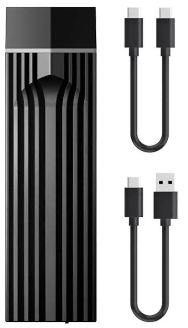 Main image of RGB SSD Case Aluminum Alloy JMS583 10Gbps External Adapter with Cooling Fan High Speed Write Protection Switch for M Key/B M Key