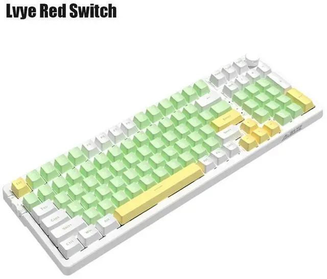 Main image of 99 Keys Hot Swappable Keyboard PBT Keycaps AK992 for Laptop (Red Switch)