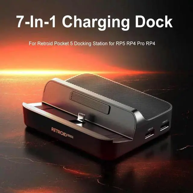 Alt view image 4 of 7 - 7 In 1 Charging Dock for Retroid Pocket 5 Charger Dock Station PD Charging HDMI-Compatible Mini Game Console Dock Accessories