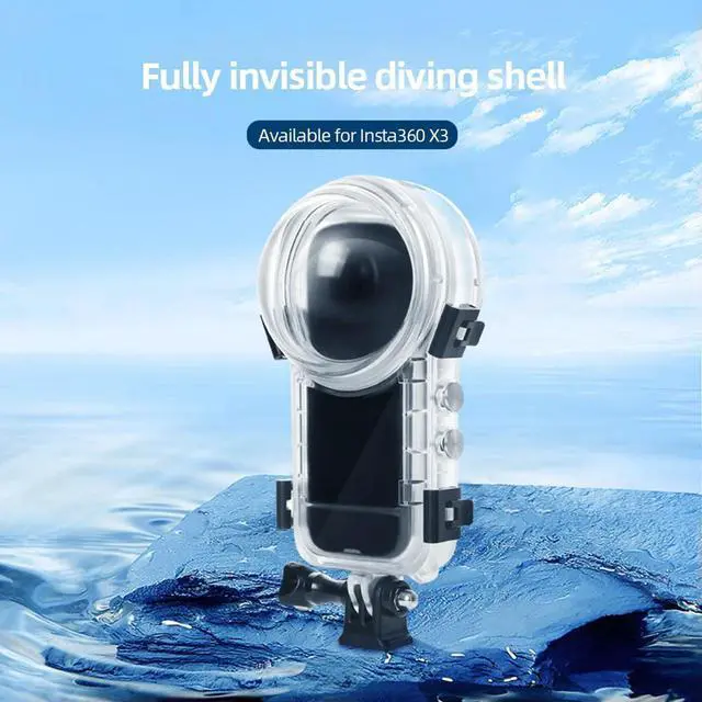 Alt view image 3 of 7 - Invisible Dive Case 50m Waterproof Dive Protective Case Underwater Dive Housing Accessories Anti-scratch for X3 Camera