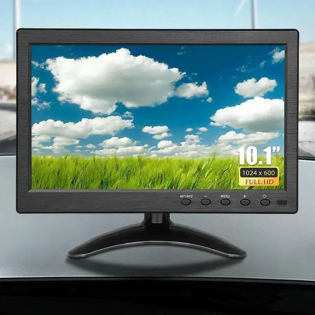 Alt view image 2 of 4 - 10.1 Inch Car Monitor with AV VGA Input LCD Color Screen BNC USB Small IPS Car Monitor HDMI-Compatible for TV & Computer Display