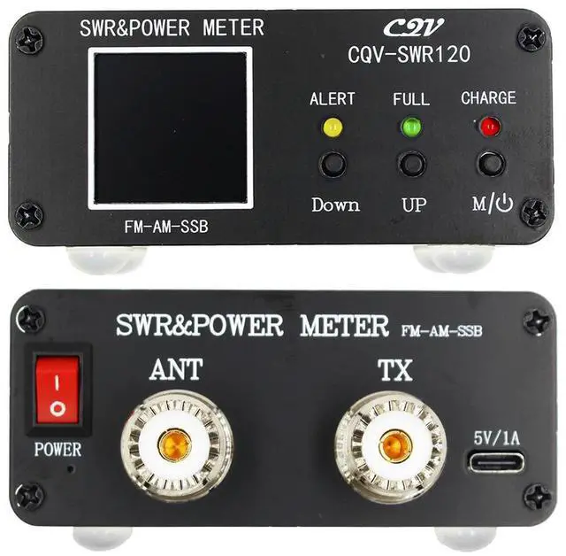 Alt view image 4 of 4 - CQV-SWR120 SWR Power Meter 240 * 240 Full Color HD Display FM-AM-SSB Portable Standing Wave Meter LED Indicator 120W 1.8-54Mhz