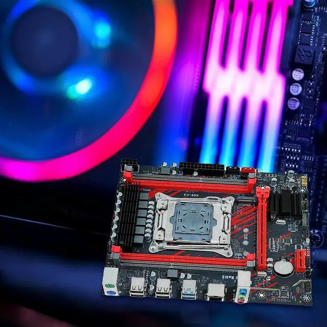 Alt view image 3 of 4 - PC Mainboard 1866MHz DDR3 ECC Desktop Server Motherboard E5 2666 V3 LAG2011-V3 PC Motherboard 128GB RAM M.2 Port NVME/SATA ATX