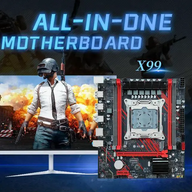 Alt view image 2 of 4 - PC Mainboard 1866MHz DDR3 ECC Desktop Server Motherboard E5 2666 V3 LAG2011-V3 PC Motherboard 128GB RAM M.2 Port NVME/SATA ATX