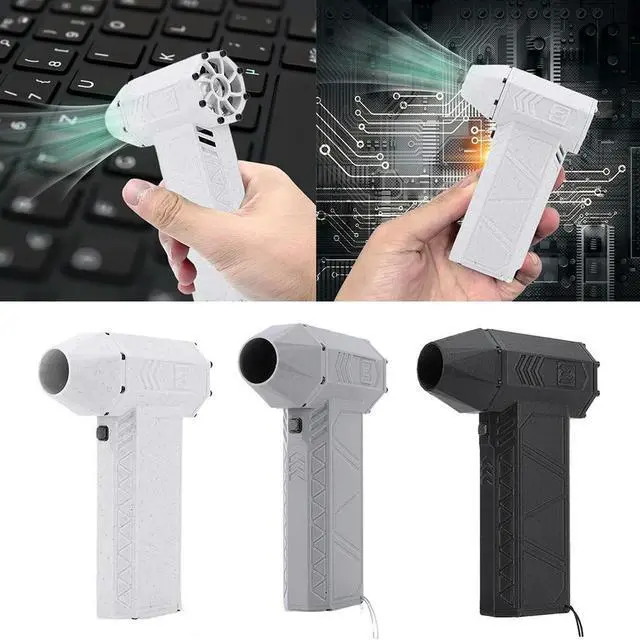 Alt view image 2 of 4 - Portable Turbo Fan 110000RPM Mini Turbo Jet Fan Turbo Violent Fan 45M/S Wireless Turbo Fan 3000mah for PC Keyboard Camera