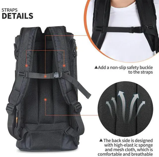 Alt view image 3 of 4 - Waterproof Bag Backpack with Handle Bluetooth-compatible Speaker Case Large Capacity Breathable for JBL PARTYBOX 100