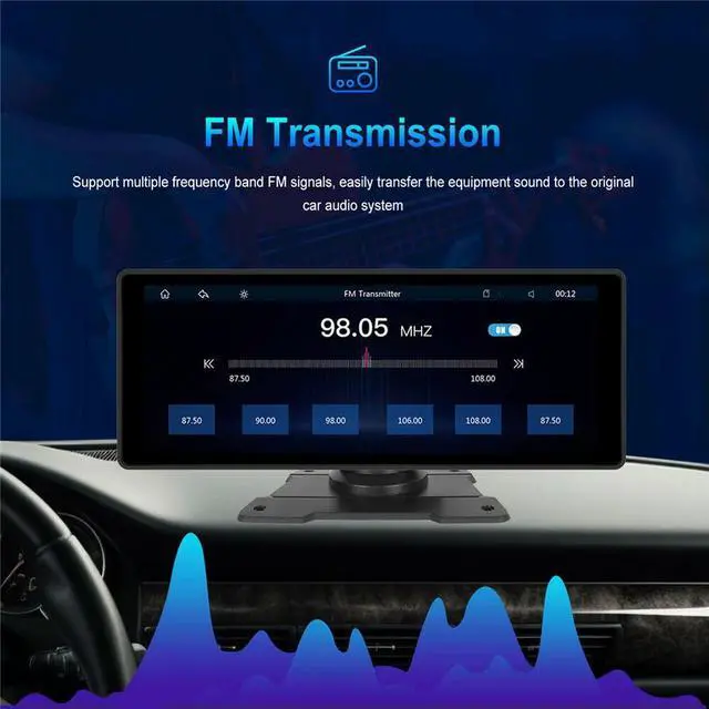 Alt view image 4 of 4 - 10.26 Inch Car Multimedia Player HD Touchscreen Wireless Carplay Android Auto GPS Navigator Reaview Camera Bluetooth-Compatible
